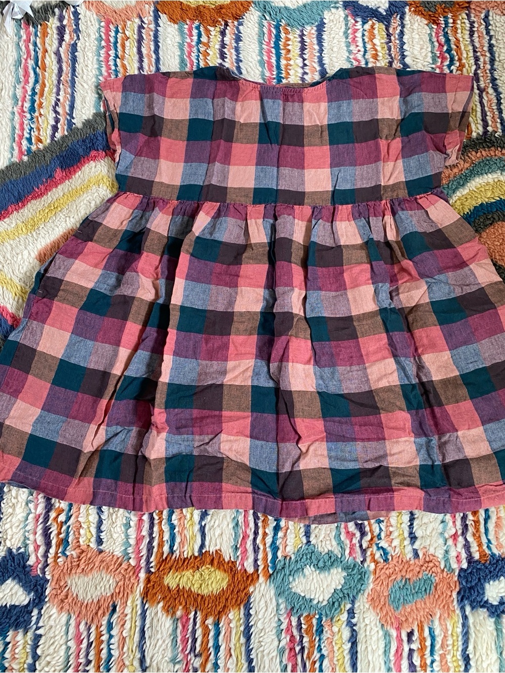 OFFON Linen Plaid Dress